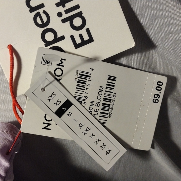 Cutout Ruched Midi Dress Purple Bloom OPEN EDIT Size Small - Picture 6 of 10